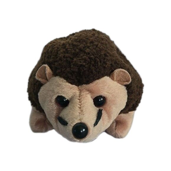 Vintage 1998 Ty Beanie Baby Prickles Hedgehog Plush Brown Tan Stuffed Animal Toy - Picture 1 of 8